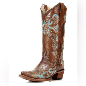 Circle G by Corral Cowhide Snip Toe Boot with Embroidery - L5193 Size 9.5 B